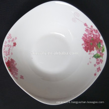 popular hot sale Square porcelain fruit plate, deep plate